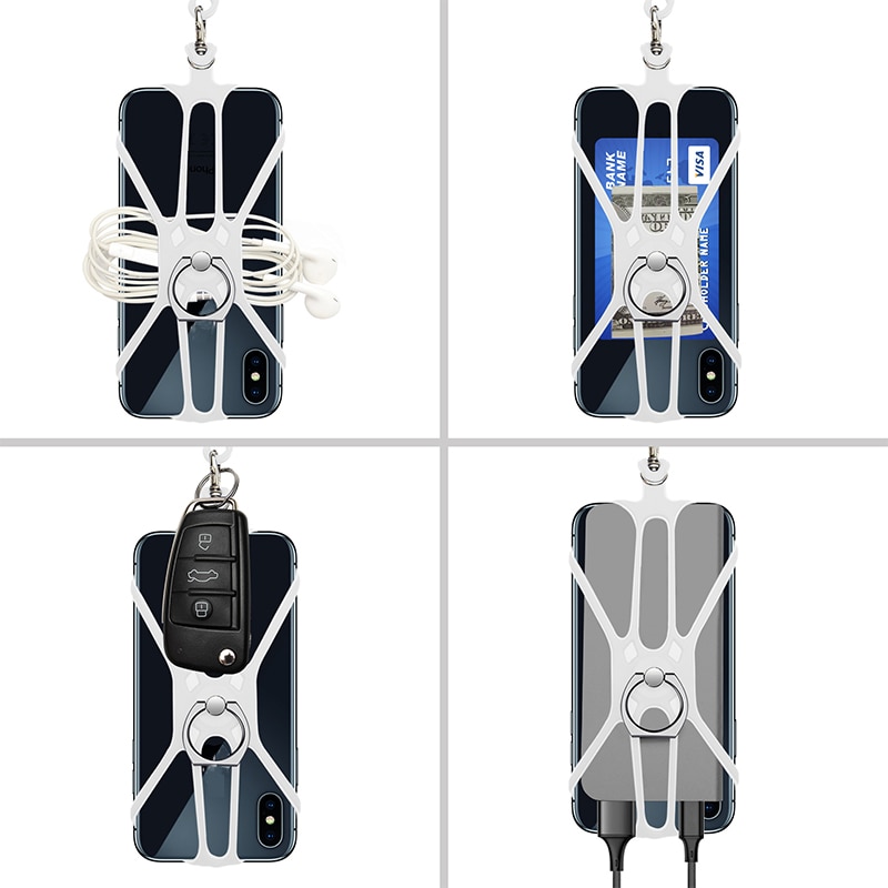 Universal Silicone Cell Phone Lanyard Holder Case Cover Phone Neck Strap Necklace Sling For Smart Mobile phone lanyard