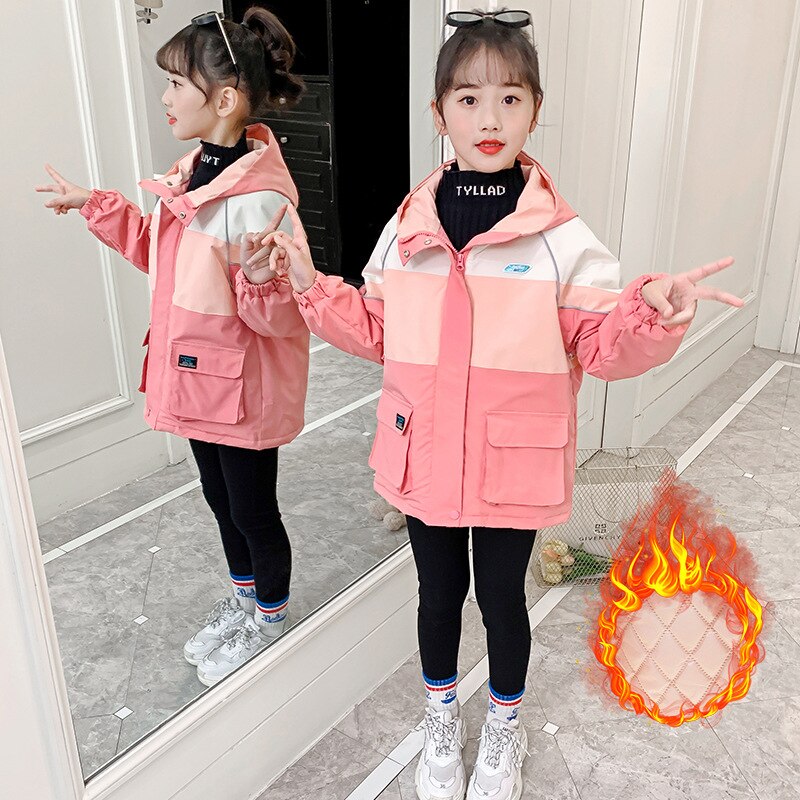Manteau D'hiver Fille - Veste Polaire à Capuche Avec Fermeture éclair - Chaud Et Confortable Pour Jeux Dans La Neige - Tailles 4T à 12 Ans