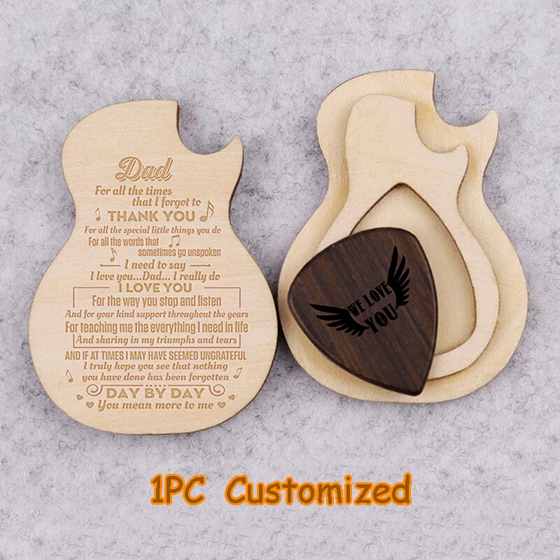 Houten Gitaar Pick Doos Gitaar Pick Houder Plectrum Doos Gitaar Player Muziek Vriendje Rc & P Q000105 Zwart