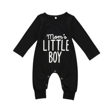 Cute Newborn Baby Boys Cotton Letter Romper Long Sleeve Warm Jumpsuit Outfits Clothes Autumn 0-24M