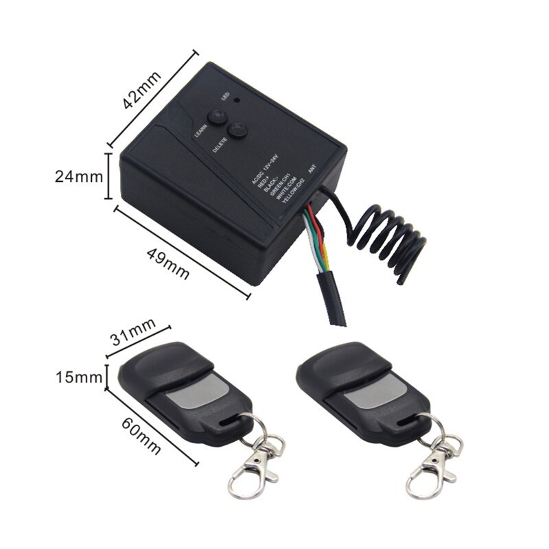 automatic door control system universal fixed rolling code remote control receiver with remote control