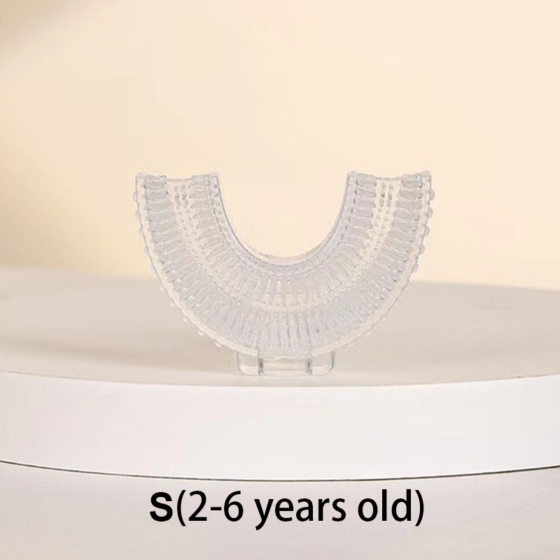 Spazzolino da denti per bambini con tazza spazzola a forma di U in Silicone cura orale spazzolino da denti per bambini senza BPA 360 gradi pulizia dei denti: brush head S