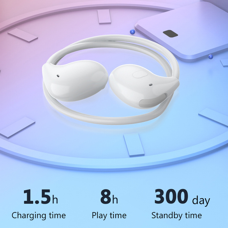 Neckband AIR Bone Conduction Headphones Wireless Bluetooth Headset With Mic Sports Running Non-ear-wearing