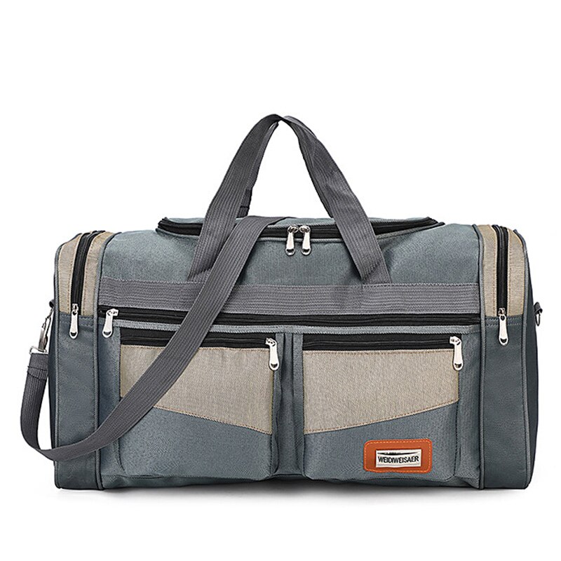 Large Capacity Travel Bag For Man Women Weekend Bag Big Capacity Bag Nylon Portable Travel Carry Luggage Bags XA159K: Gray