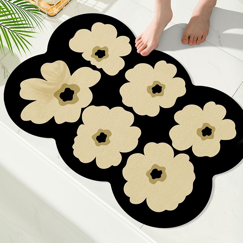 Bathroom Diatom Mud Floor Mat Toilet Carpet Entry Door Mat Toilet Toilet Door Absorbent Non-slip Foot Mat: Other / Burgundy