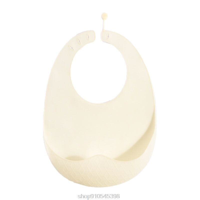 Bebê recém-nascido babadores finos à prova dwaterproof água grau alimentício silicone alimentação saliva toalha ajustável arroto panos acessório n05 20 dropshipping: Beige
