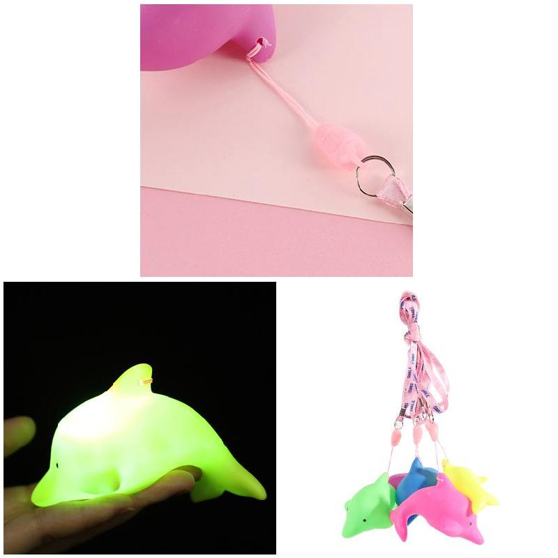 5 Pcs Lanyard Gloeiende Dolfijn Nachtlampje Childrens Lichtgevende Speelgoed Led Licht Creativing Opknoping Speelgoed Lbv