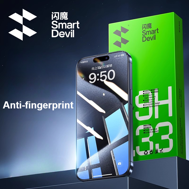 SmartDevil 2/3PCS Anti-fingerprint Tempered Glass Film for iPhone 15Pro Max 14Pro 13 15 Non-full Cover HD Clear Screen Protector