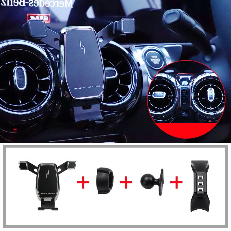 Uchwyt samochodowy robić telefonu Mercedes GLB X247 odpowietrznik stojak na telefon komórkowy wspornik nawigacyjny akcesoria robić modyfikacji wnętrza: czarny