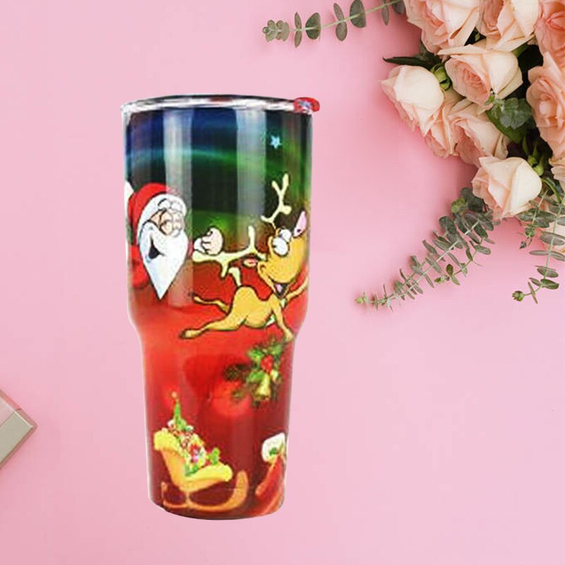 Kerst Watter Battle Ijs Bier Mok 30Oz Vacuüm Koude Roestvrij Staal Auto Cup Huishoudelijke Leuke Kerst Cadeau Cup servies