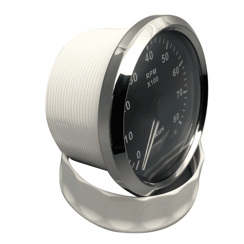 KUS Marine Tachometer Gauge LED Hourmeter Boat RPM Tachometer 12V/24V 8000RPM