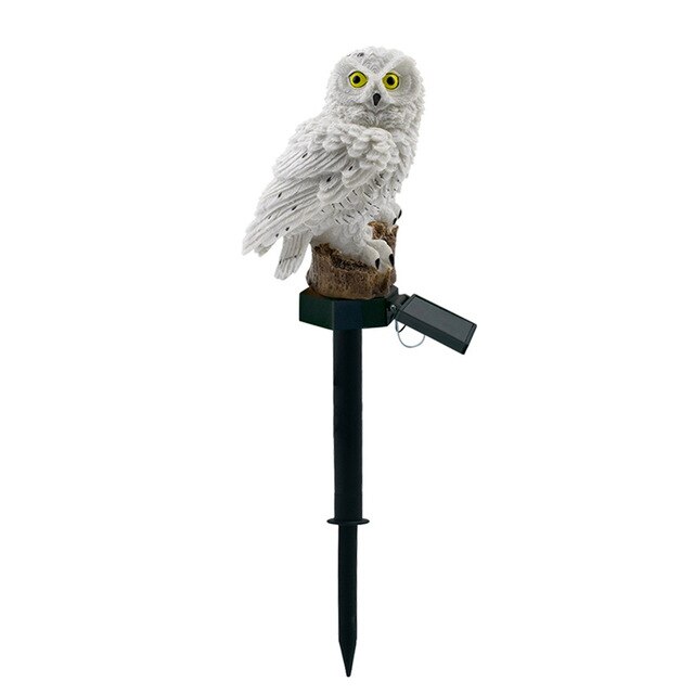 Led Solar Power Outdoor Tuin Waterdichte Uil Stake Lawn Licht Exterieur Night Lights Uil Vorm Zonne-energie Energia Lamp: White