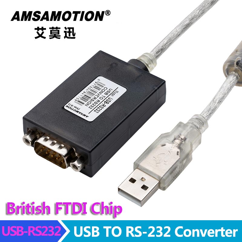 USB-RS232 Converter FTDI Chip USB 2.0 to Serial RS-232 DB9 9Pin Adapter Converter Cable IM1-U102 With Magnetic Ring Protection