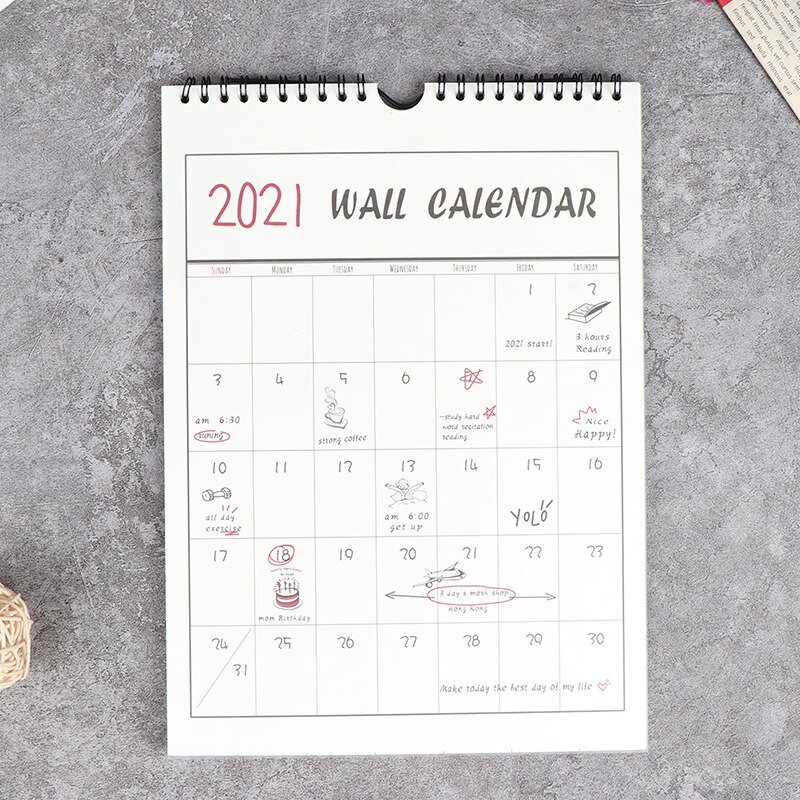 1PC Wall Calendar Agenda Organizer Home Office Hanging Wall Calendar