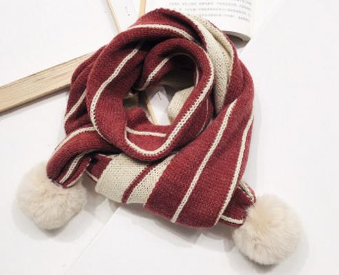 Écharpe En Polaire Pour Enfants Écharpes Tricotées Unies Écharpe Chaude