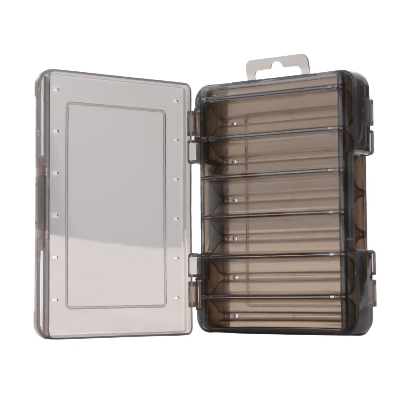 Double Sided Fishing Tackle Box 12 14 Compartments Lure Hook Storage Box Fishing Plastic Storage Case