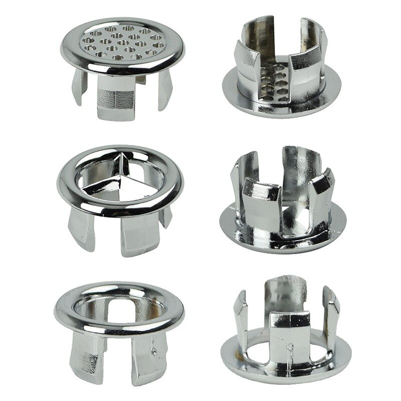 Anillo de rebosadero para lavabo de cerámica, anillo redondo de plástico para lavabo de cerámica, 1 unidad
