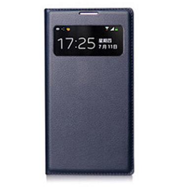 Samrt Case for Samsung S4 I9500 Sleep Awake Cover Samsung Galaxy S4mini I9190 I9195 Window View Smart Cases Flip Leather Bags: for Samsung S4 Mini / Navy blue