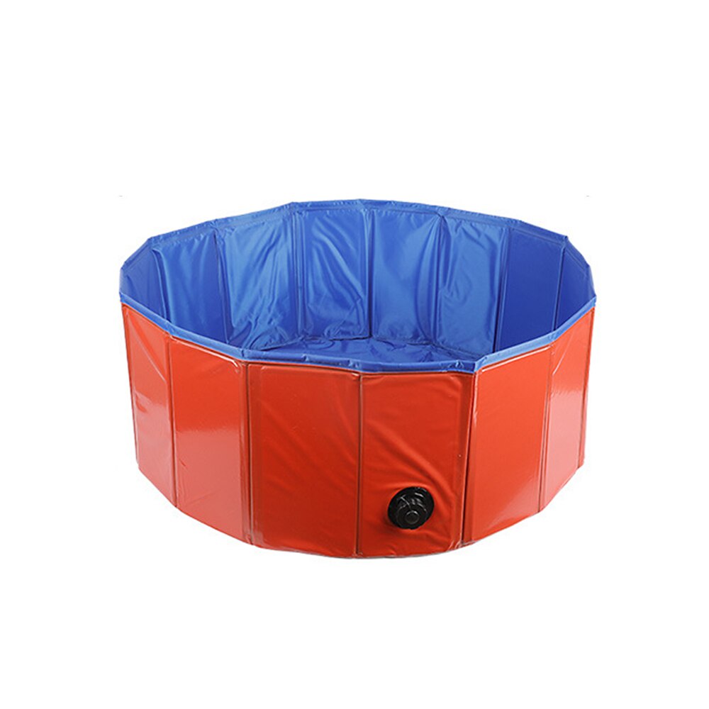 Hund pool vikbar hund simbassäng husdjur bad badkar badkar husdjur hopfällbar badpool för hundar katter barn: R 80 x 30cm