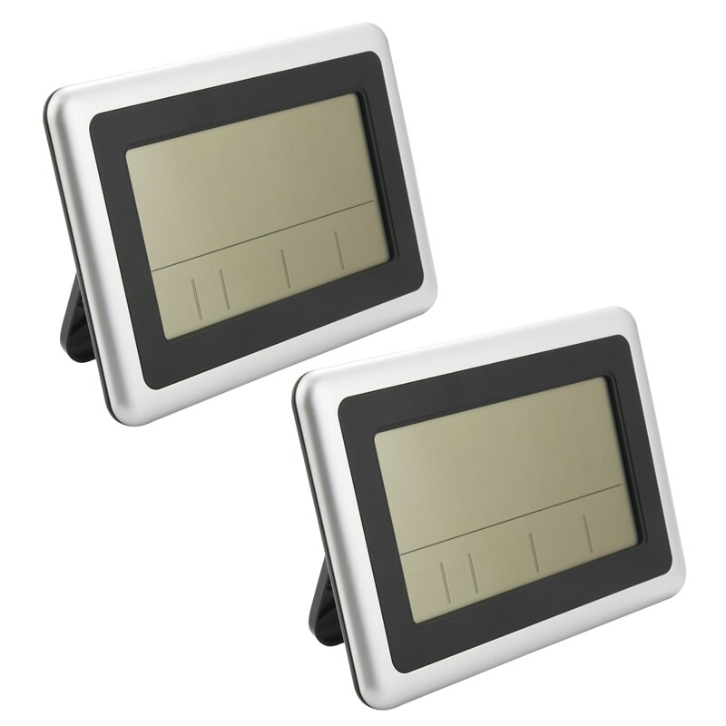 2X Large Display Digital Wall Clock,Silent Desk Shelf Clocks Alarm Clock With No Night Light (Day Calendar Temperature)