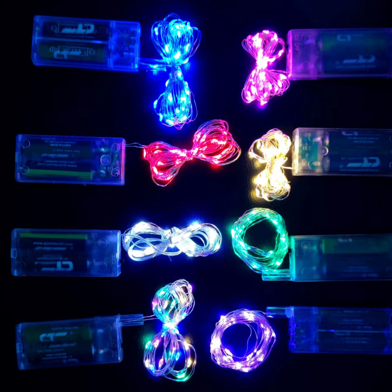 Silver Wire Festoon LED Light String Garden Outdoor Battery Box Garland Lamp for Wedding Camping Party Home Room Decoration