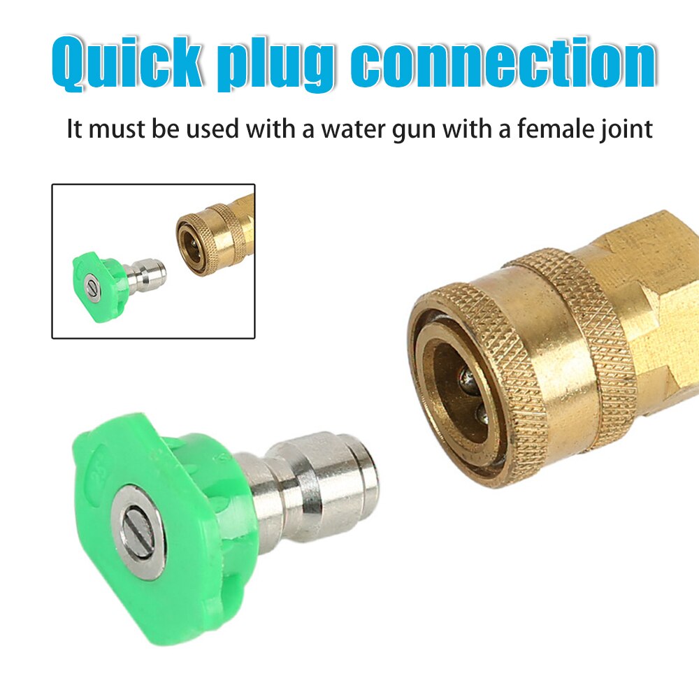 Pressure Car Washer Soap Spray Nozzles Pump Foamer Lance Jet 14mm M22 Socket 1/4" Quick Release Snow Foam Cleaning Tool