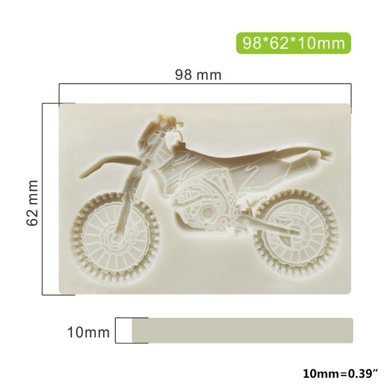 Moules 3D en Silicone pour moto, gâteau de Sugarcraft, décoration, moule de Fondant, cuisson DIY