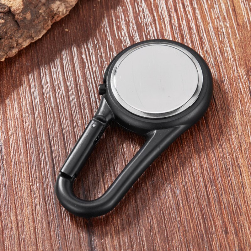 Clip on Carabiner FOB Watch Clock for Hiking Mountaineering Outdoor Backpack
