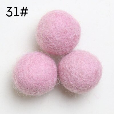 2.3cm 10Pcs 100% Wool Wool Felt Balls Lovely Diy Round Wool Ball Colorful Pom Poms craft Supplies handcraft Home Decro: 31 pink