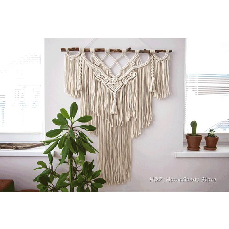 BIg Size Macrame Tapestry Wall Hanging Bohemian Handicrafts Woven Modern Boho Living Room Bedroom Wall Decoration 75*100cm