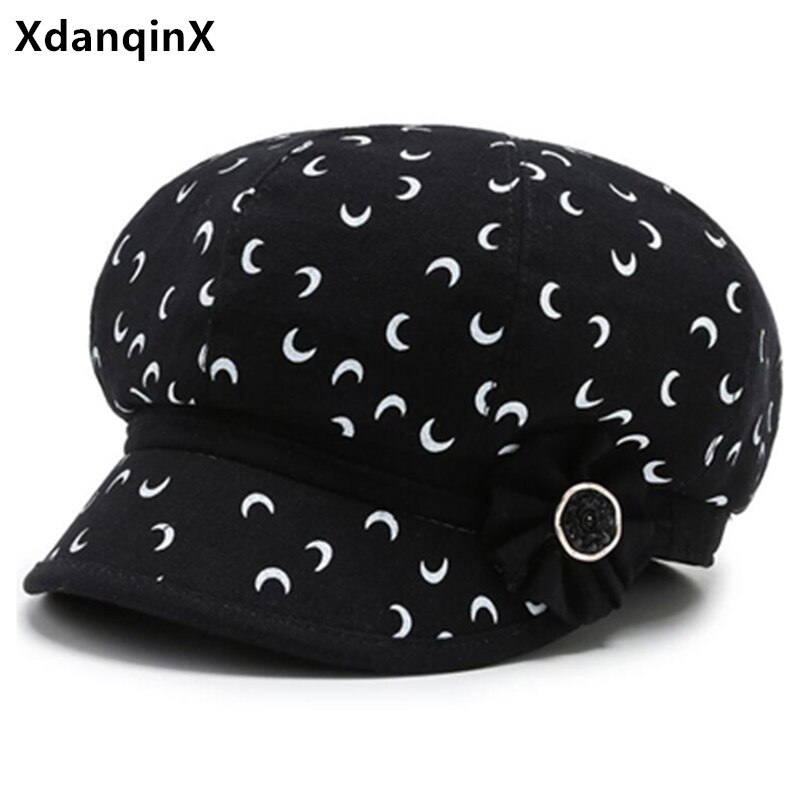 Xdanqinx flerfarvet efterår hat til kvinder nyhedsbukser afslappet kvinder bomuldshatte roman ungdoms dame vild hat snapback cap