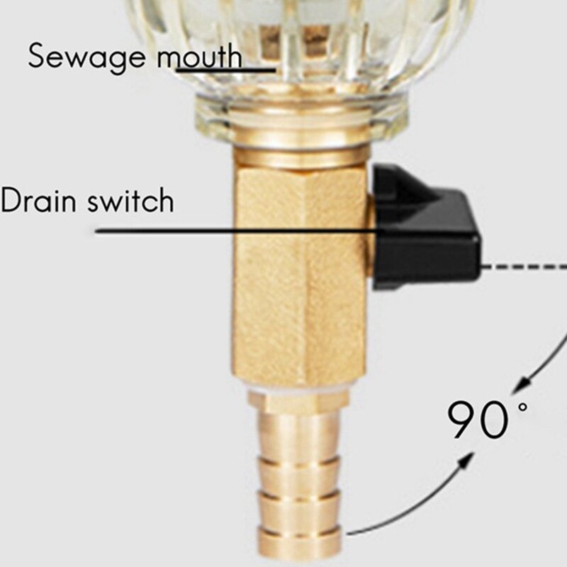 4-Port Water Filter Voor Waterzuiveraar Koper Lood Pre-Filter Backwash Verwijderen Roest Verontreiniging Sediment Pijp Centrale
