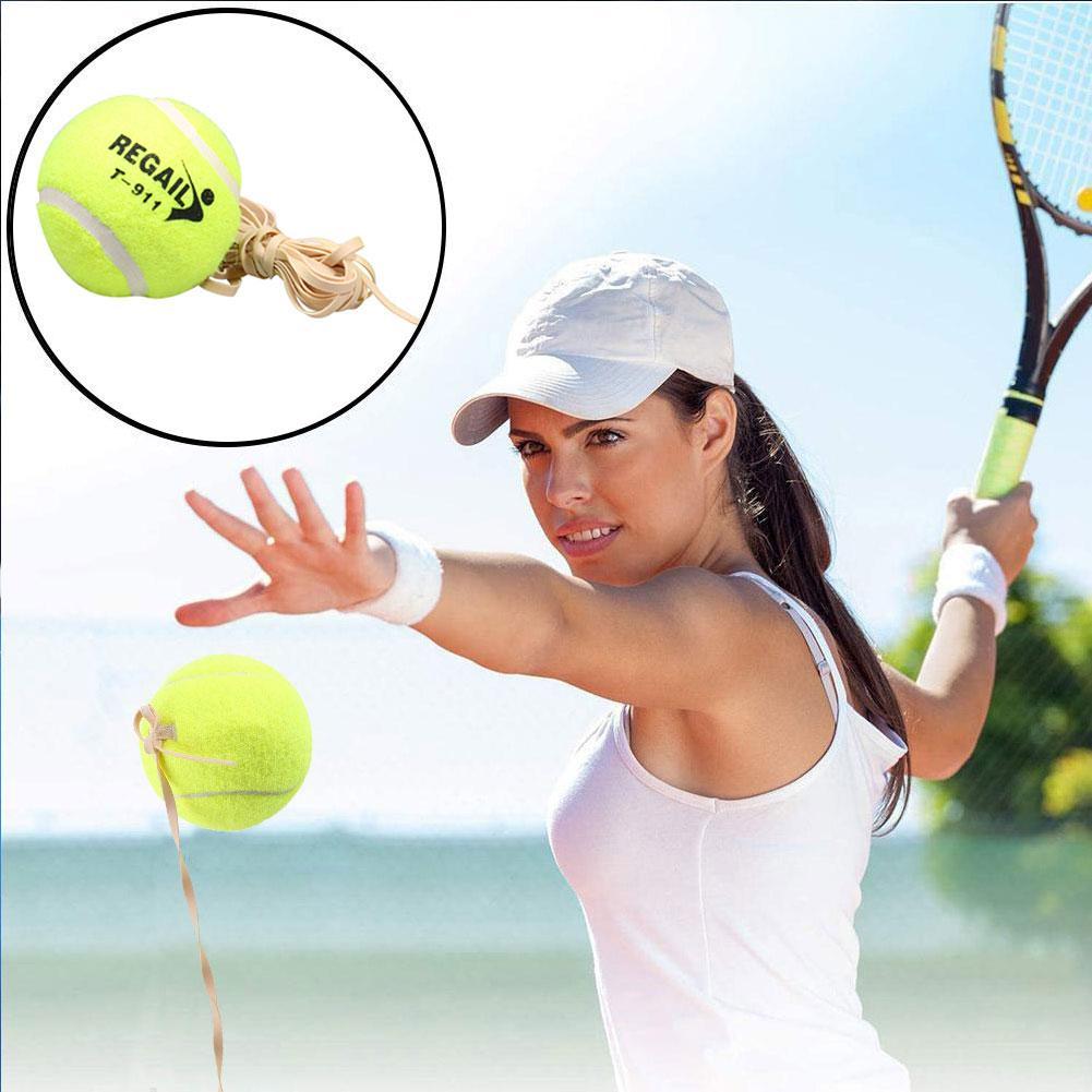 Tennis Trainer Tennis Ball Practice Single Self-Study Training Beginner Rebound Tool Single with Rope Training Tennis Elasc A4E3