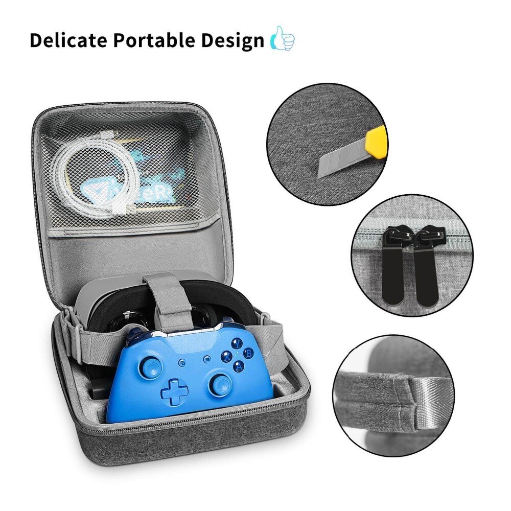 Veer vr oculus go case met verlengsnoer stroomkabel
