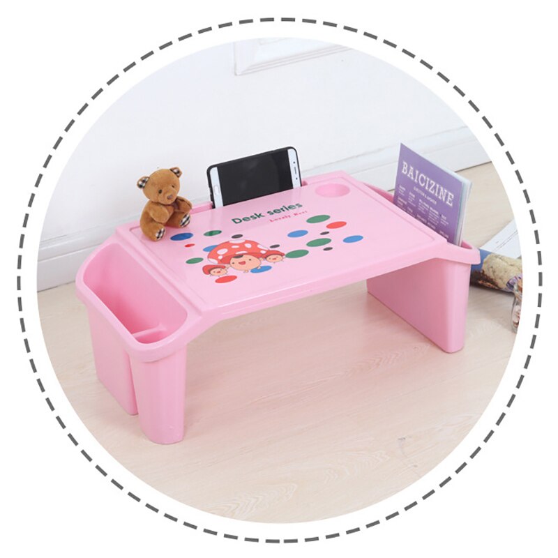 Early Education Table Baby Study Table Plastic Toy Desk Multi-Functional Writing Desk Children Bed Small Desk Eating Table Pink