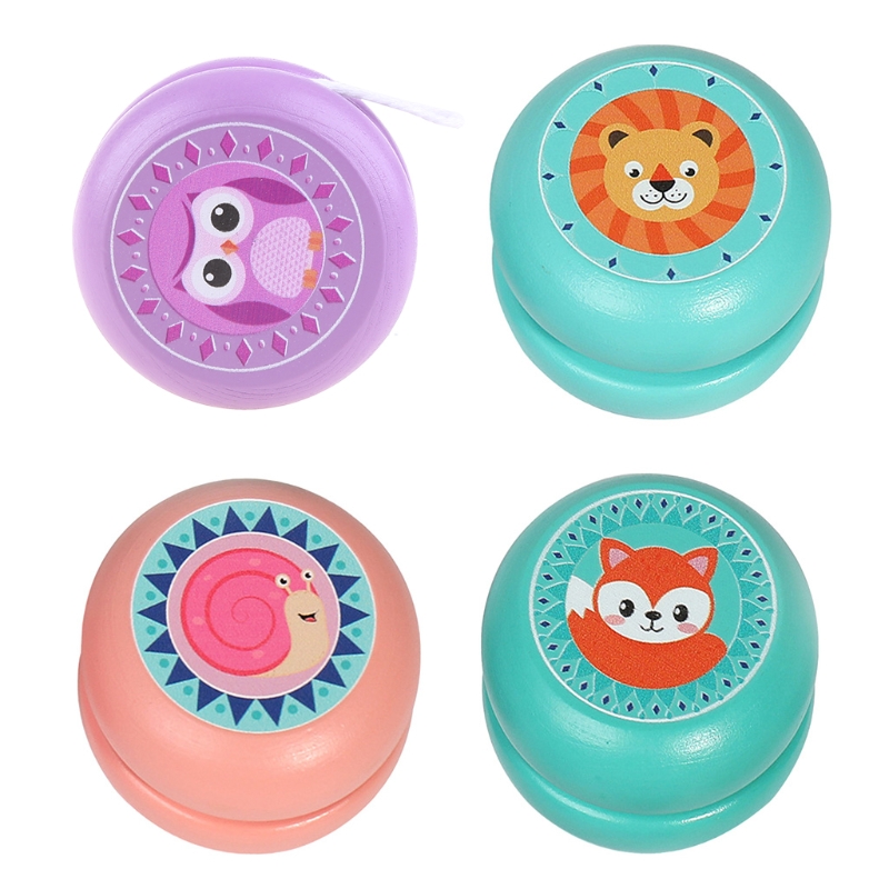 DurableToy – jouet Yo-Yo en bois pour enfants, jolie boule de Train, de flexibilité pour garçons et filles