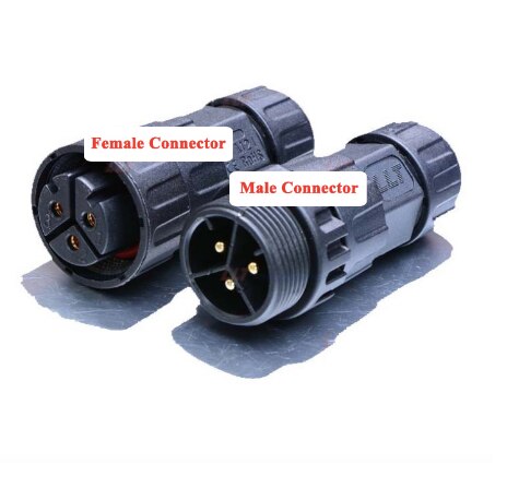 Conector macho/hembra M19 o M25 de 3 pines para Cable de alimentación, inversor de conexión a Microred SG 200-700W 800-1400W