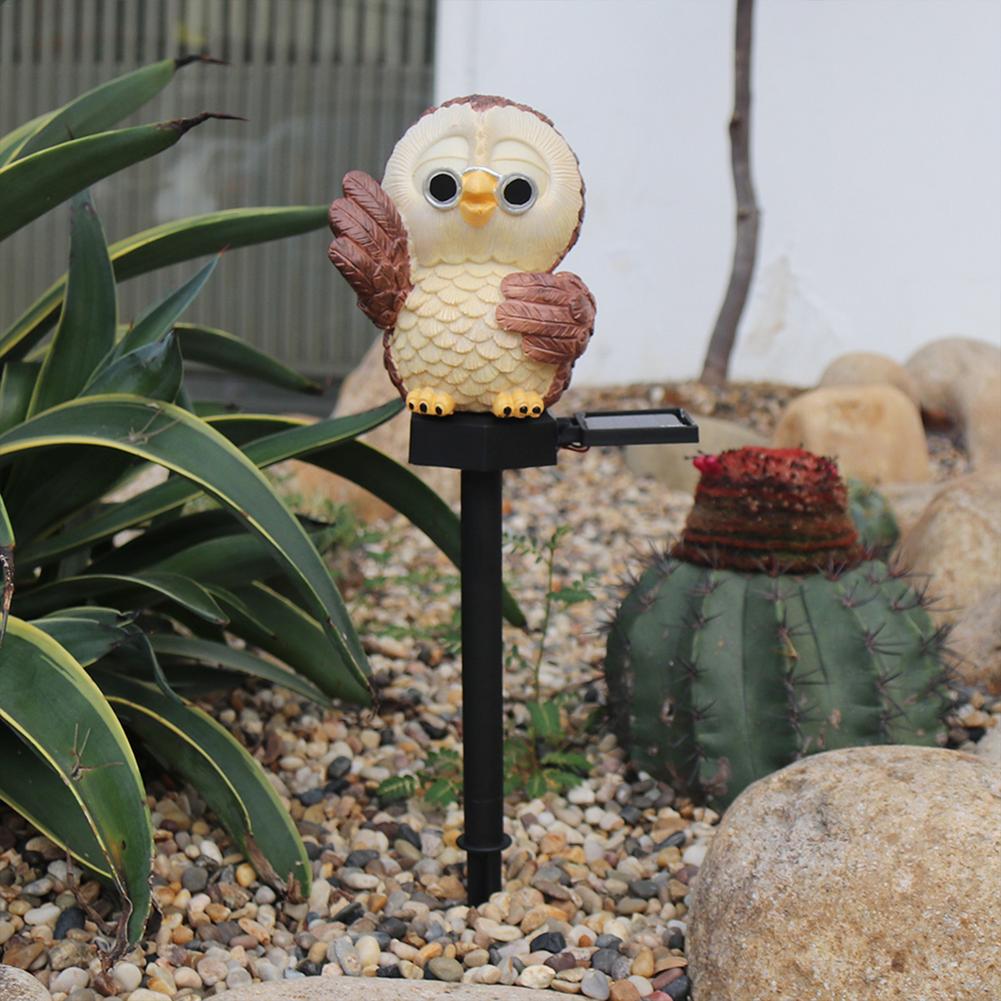 Solar Verlichting Outdoor Tuin Ornamenten Hars Uilen Solar Led Verlichting Outdoor Tuin Stake Waterdichte Verlichting Voor Bloem Hek La