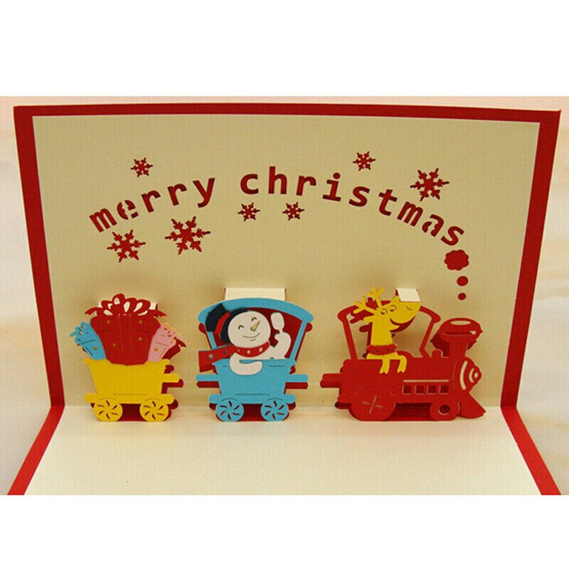 3D Pop Up Sculpture Greeting Cards Christmas Birthday Valentine Invitation Card: P1