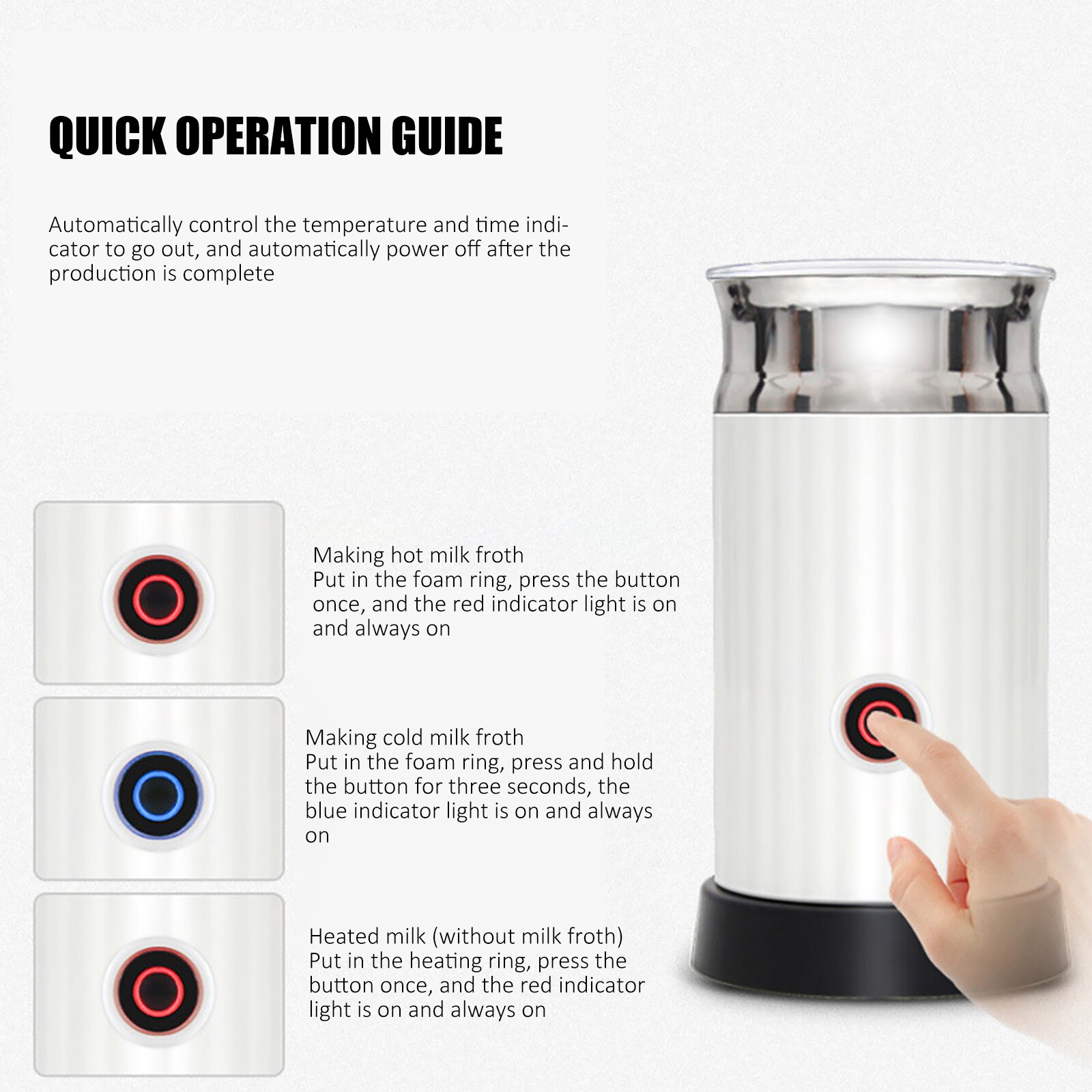 Household Milk Heater Electric Coffee Machine Stainless Steel Milk With Silent Operation Automatic Electric Milk Frother