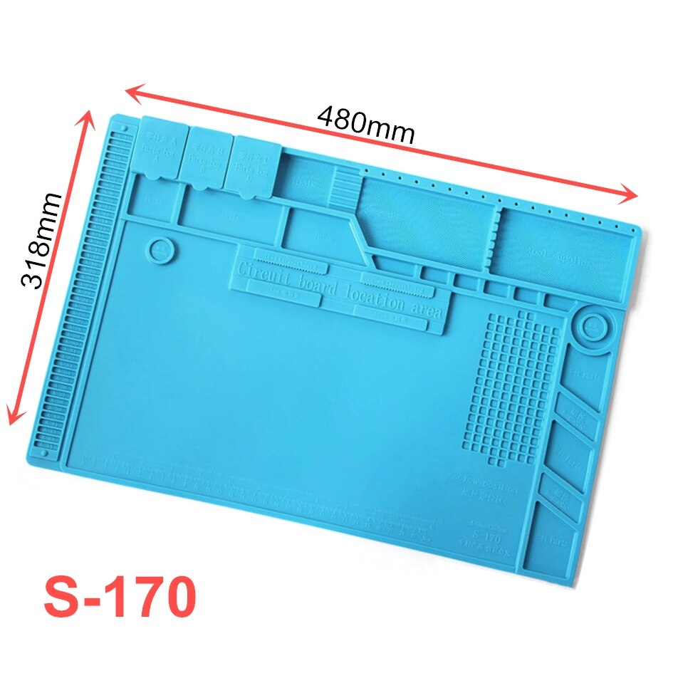 Wärmedämmung Arbeits matt Wärme-Besteändig S160 S170 S130 S140 Silikon Lözehn Reparatur Bahnhof Isolierung Pad Isolator Pad: S-170