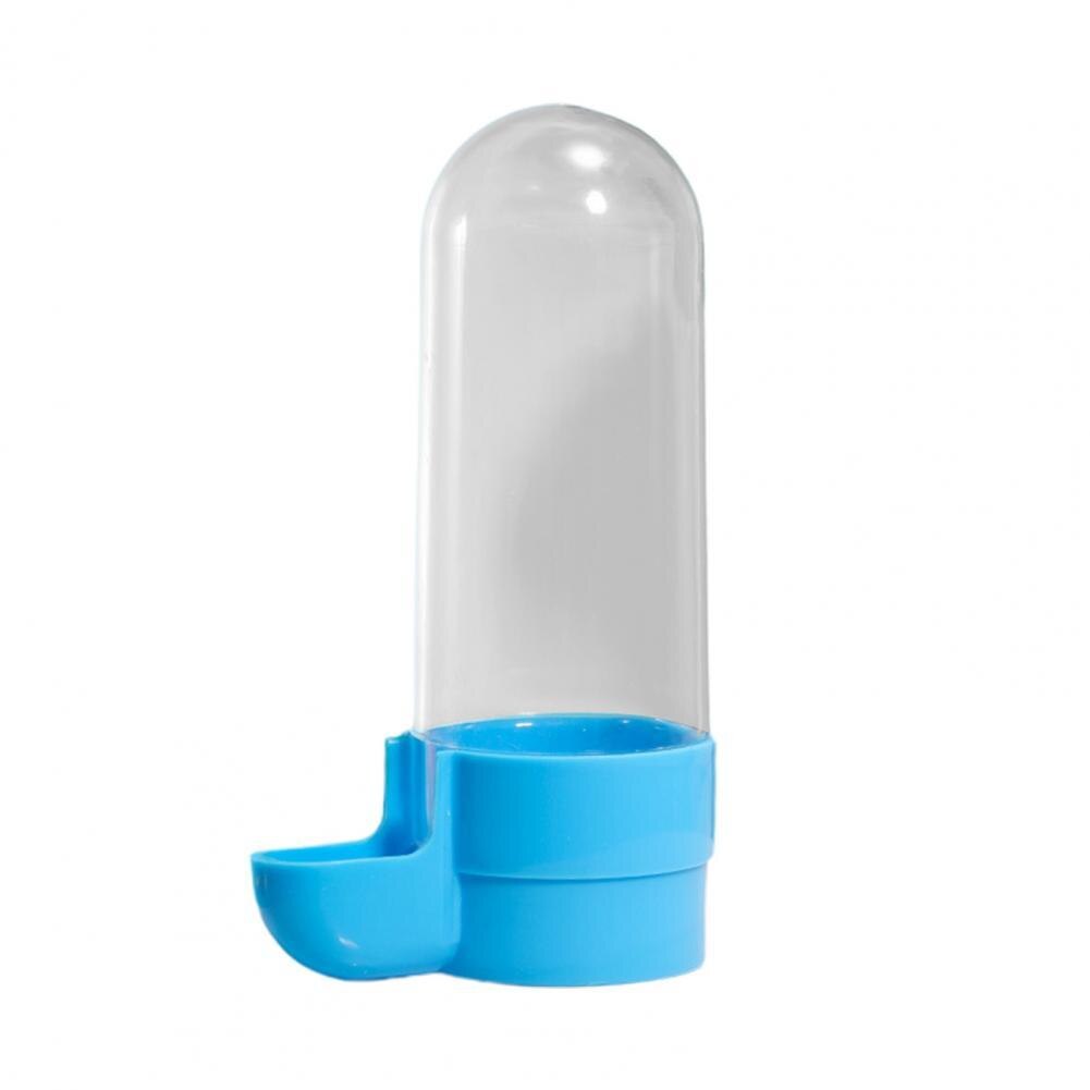 Bird Water Feeder Useful Bird Trough Pet Food Dispenser Water Bowl Parrot Feeder: Blue