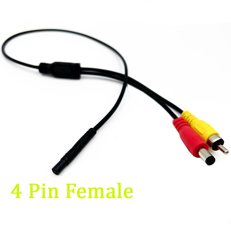 Auto RCA CVBS Stecker auf 4-polige Buchse Konvertierungs kabel für Rückspiegel DVR Park Monitor verbinden Rückfahr kamera Rückfahr kamera: Ursprünglich Titel