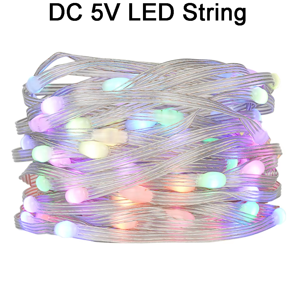 Ws2812b led-slynge til fest, julelysdekorasjon, bt-musikkkontrollrom, bursdagsdekor, led-lys utendørs, vanntett  ip67 stk.: Blå / 0.5w