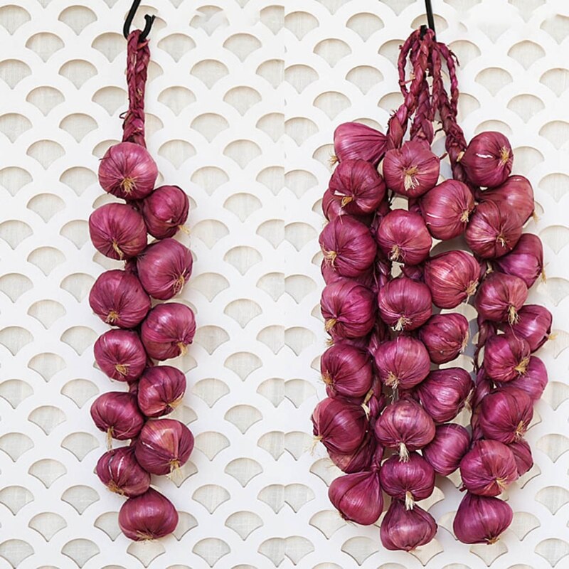 Simulation Artificial Vegetable Garlic String for Restaurant Hotel Home Garden Wedding Kitchen Decoration Photo Props