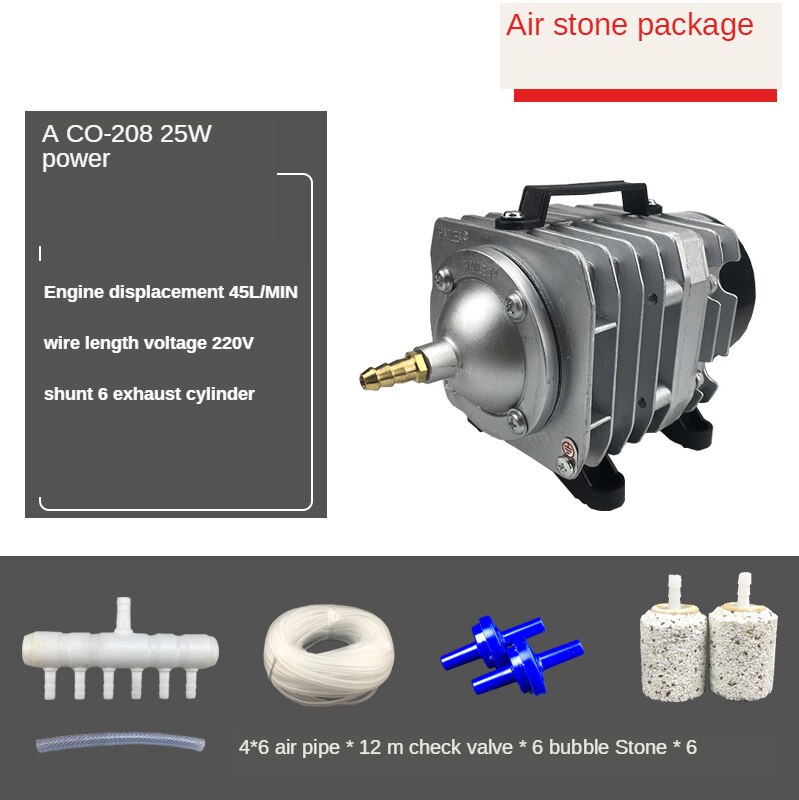 Commercial Use Air Pumps Stainless Steel Aquarium Hydro Air Pump Fish Tank Electrical Magnetic Oxygen 220V Pond Oxygen Pump: ACO-208 P