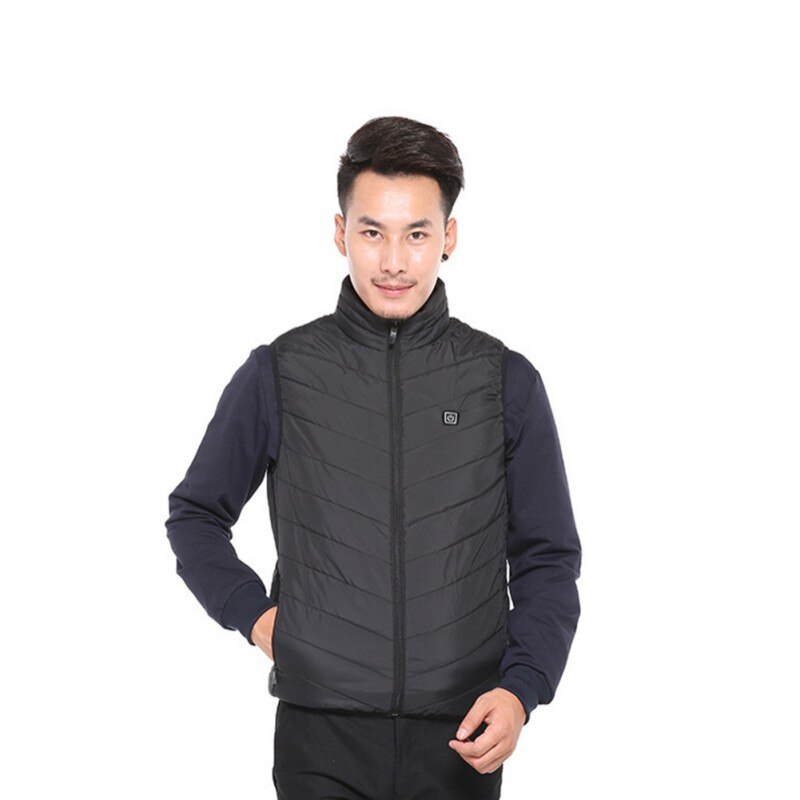 Heated Vest Men Electric Heating Cycling Vest Winter Thermal Jacket Usb Charging Washable Outdoor Fishing Hunting Golf Waistcoat