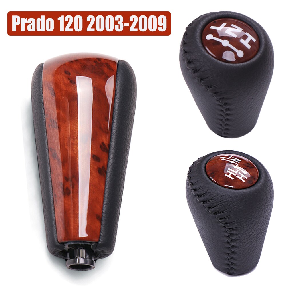 Botão de mudança de engrenagem da transmissão da cor preta/de madeira para toyota land cruiser prado 120 2003 2004 2005-2009 acessórios