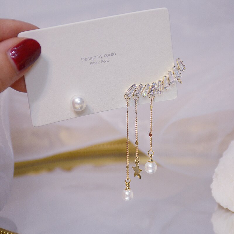 Ins offre spéciale de bohême gland CZ boucle d'oreille pour les femmes 14K véritable or complet Zircon boucle d'oreille Eardrop bijoux faits à la main: Default Title