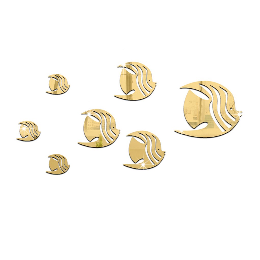 1Set Acrylic Removable Fish Wall Stickers Living Room Bedroom Self-Adhesive Water Resistent Wall Decal Household Wall Decoration: NO. 3